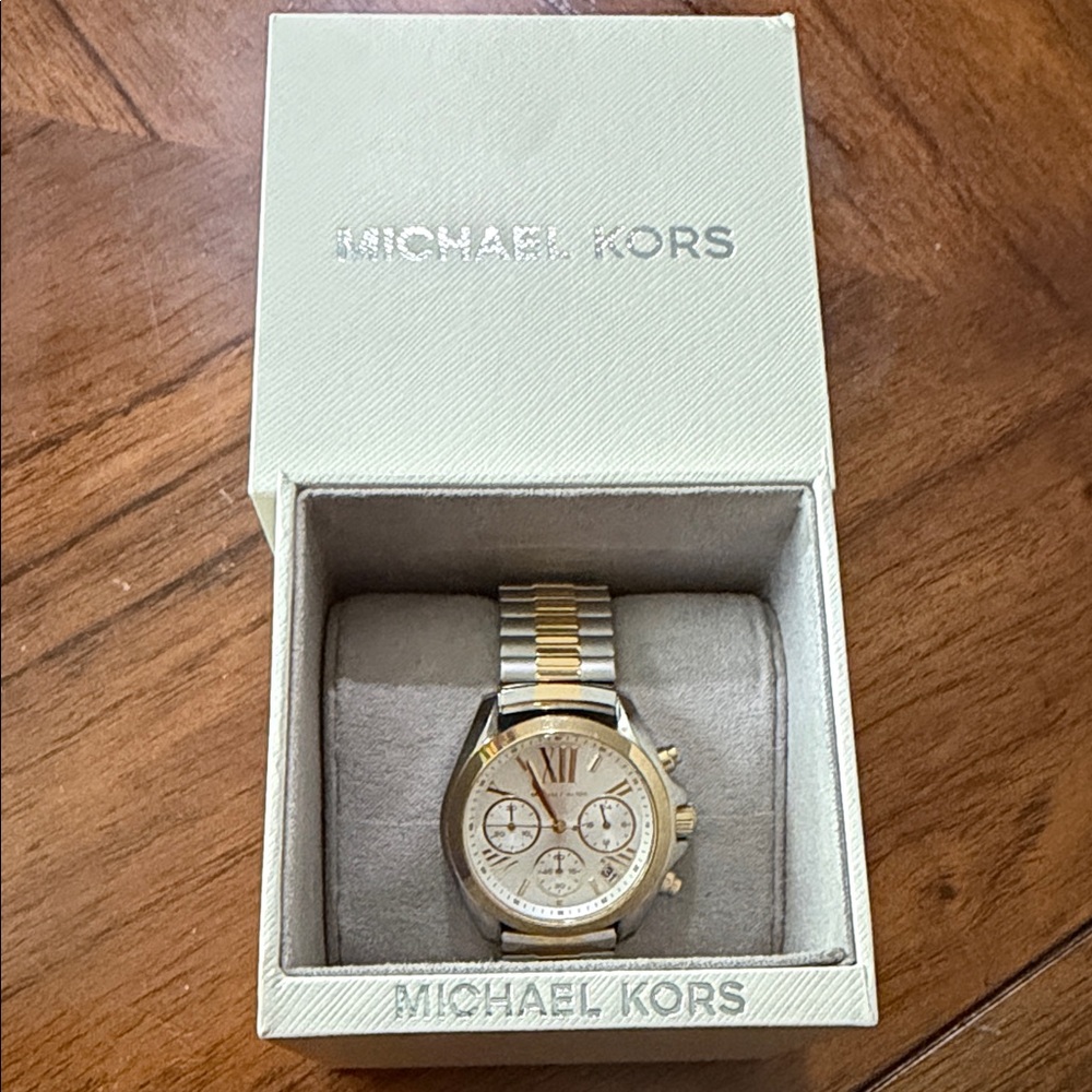 Michael Kors Gold and Silver Chronograph Watch
